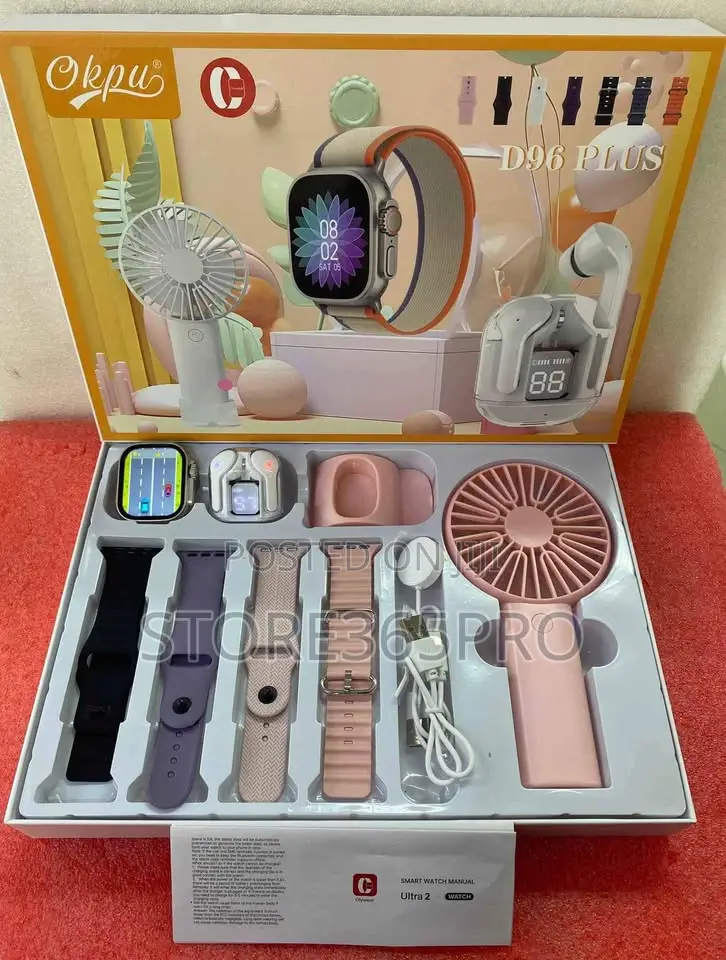 D96 Ultra 3 Smart Watch With Fan and Free Bluetooth