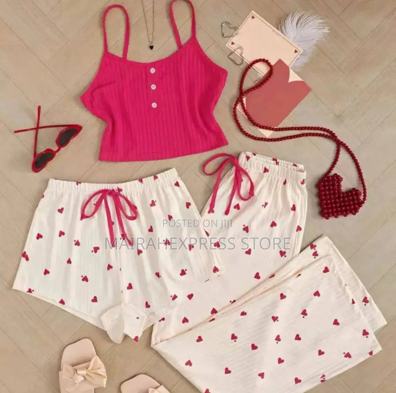 Women's Three-Piece Pajama Set