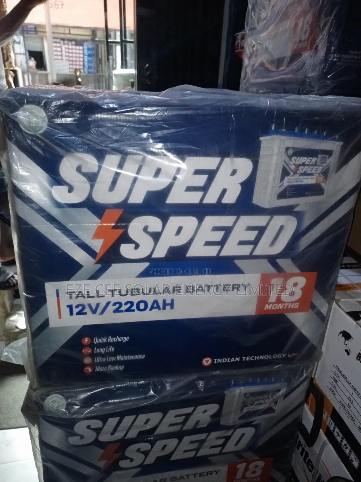 Super Speed 12v 220ahms Tubular Battery