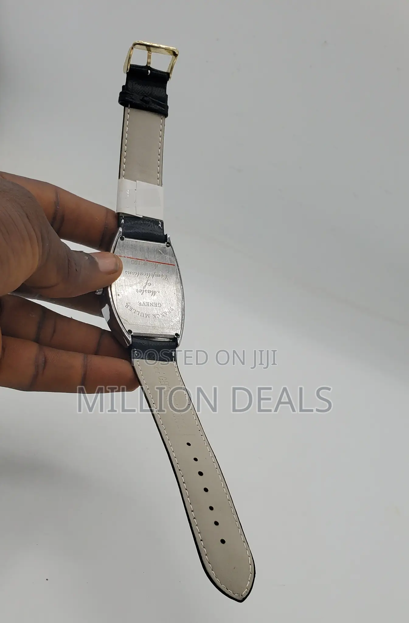 Men's Iced Leather Stylish Wrist Watch Black