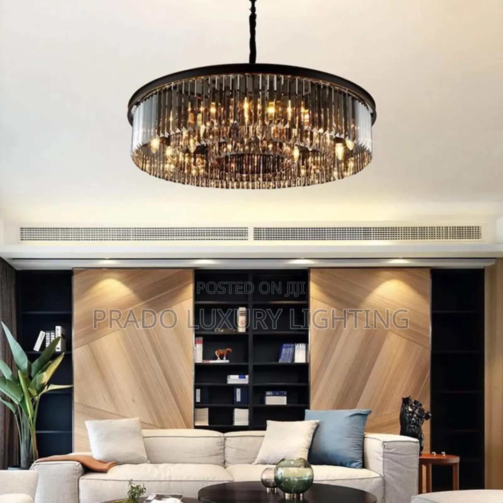 Black Crystal Chandelier Light