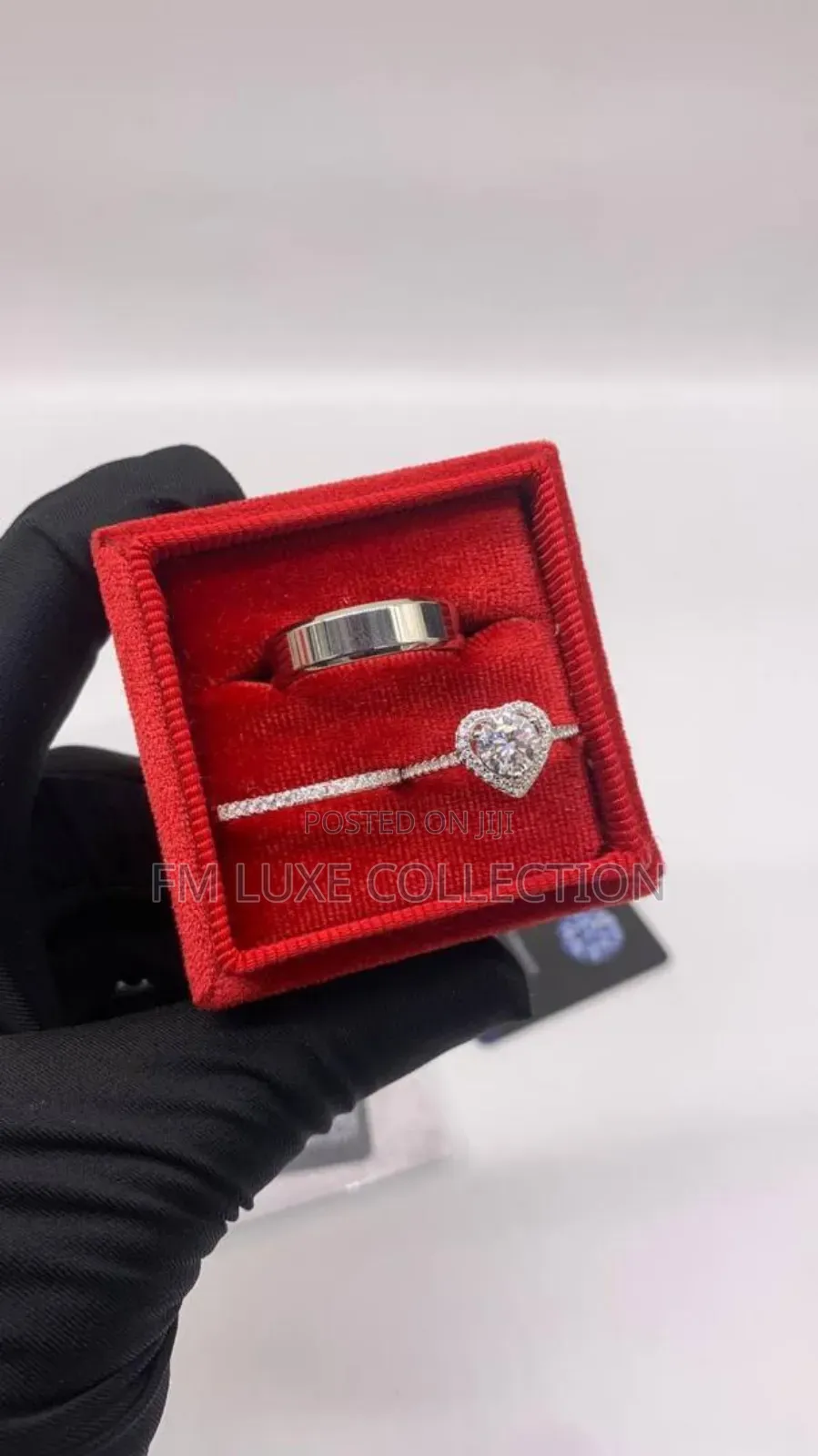 ,3in1 925 Mossanaite Diamond Ring Set