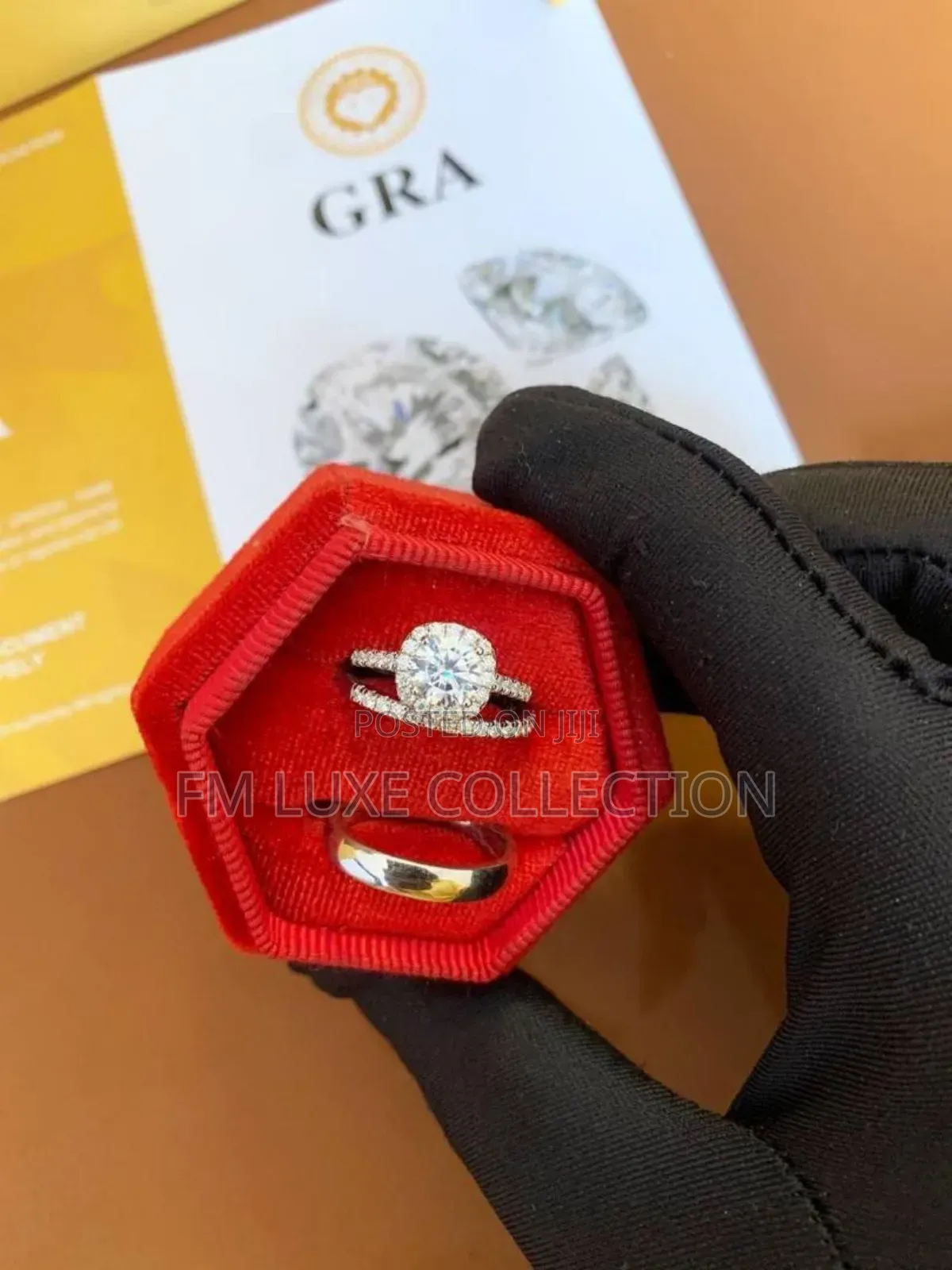 ,3in1 925 Mossanaite Diamond Ring Set