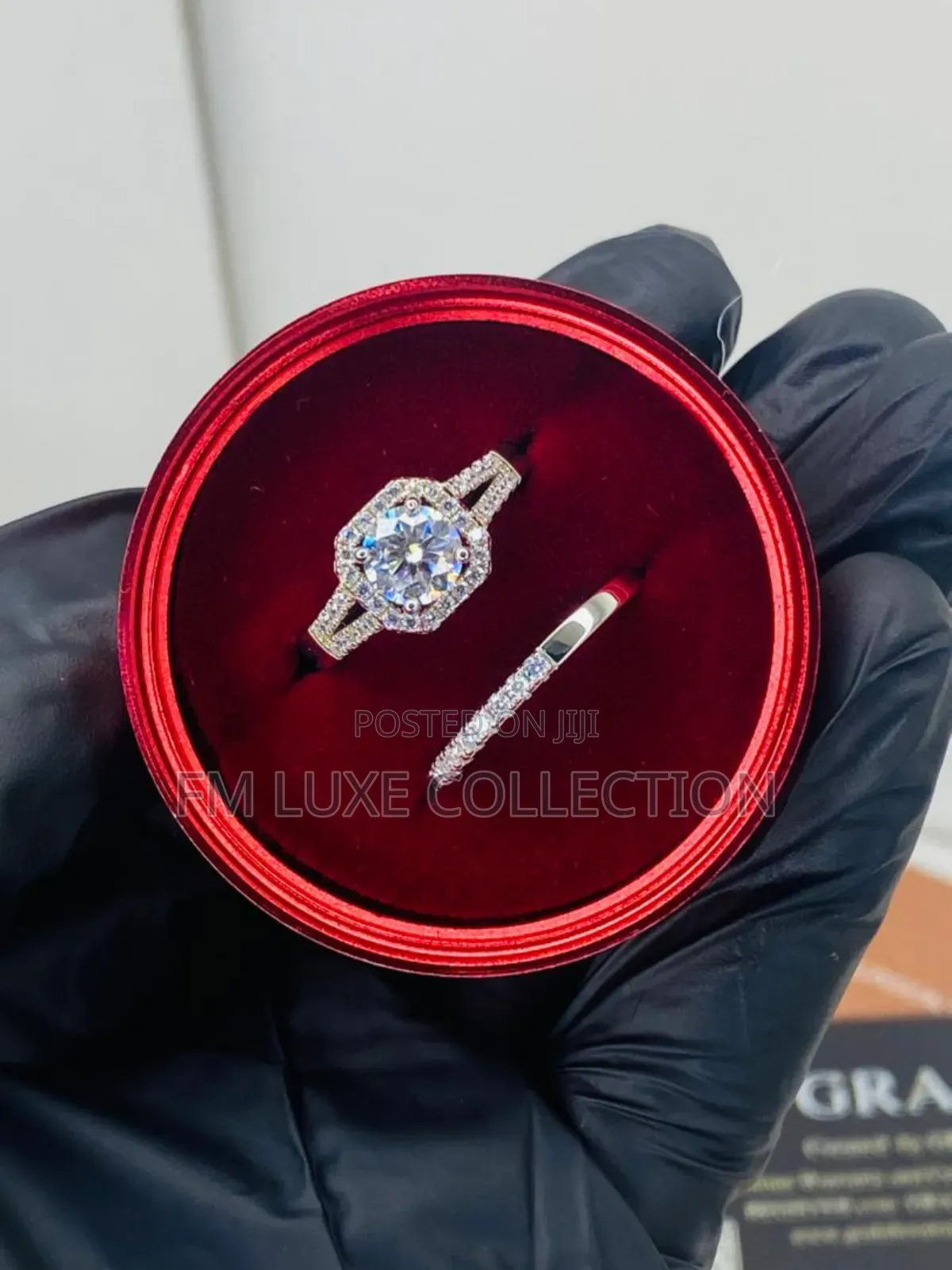 ,3in1 925 Mossanaite Diamond Ring Set