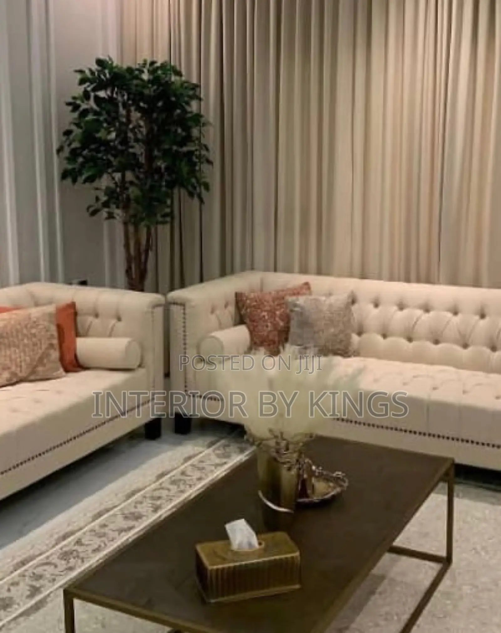 5seater + Center Glass Top Table Can Be Made in Preferred Colors