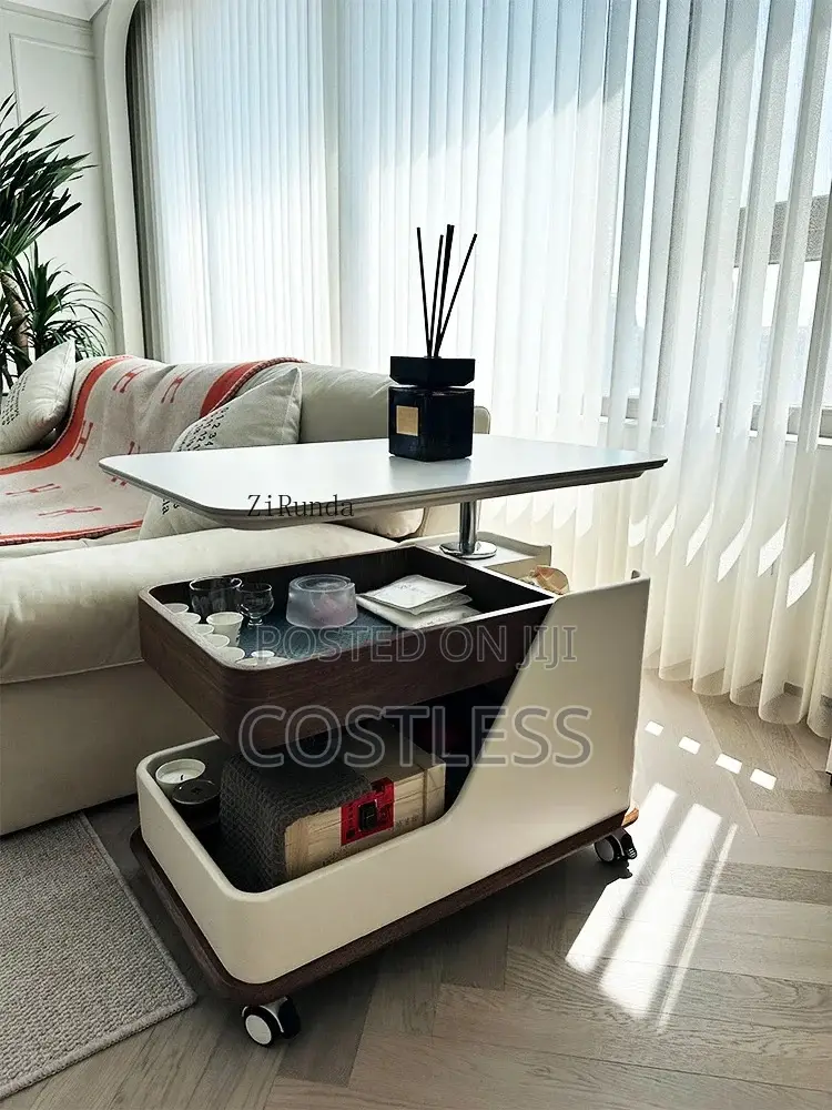 Modern Lift-Top Coffee Table With Hidden Storage and Wheels