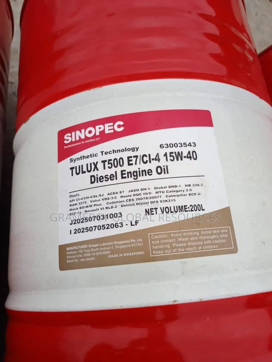 Sinopec Diesel Engine Oil 15w-40 -200litres