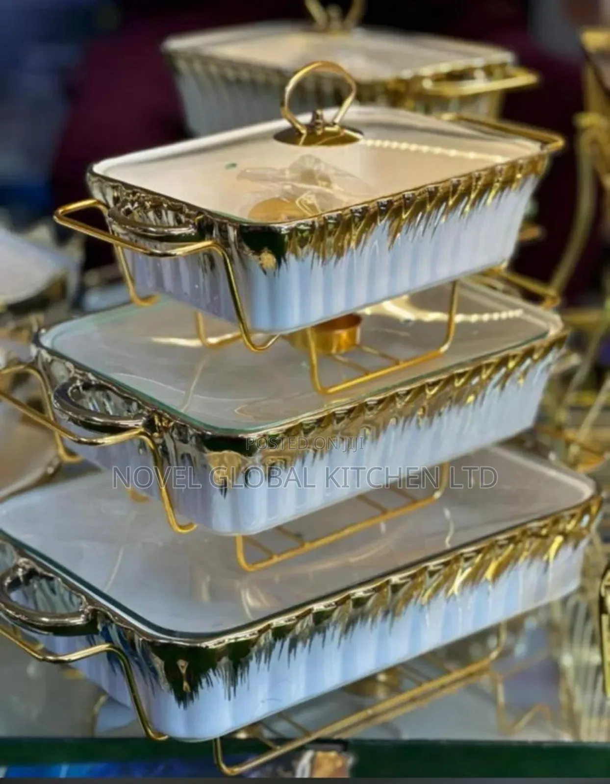 3 Big Dinner Set With Stand