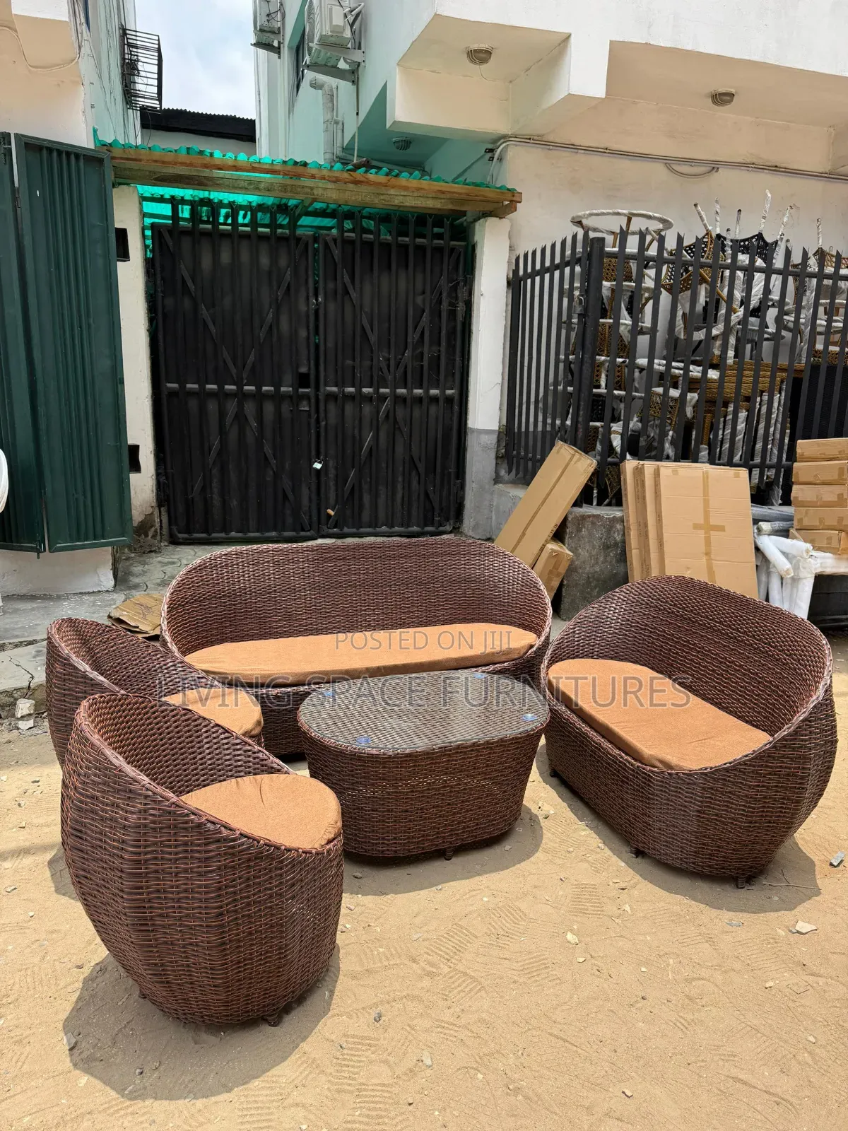 Luxury Rattan Outdoor Chairs by 7seaters With Center Table