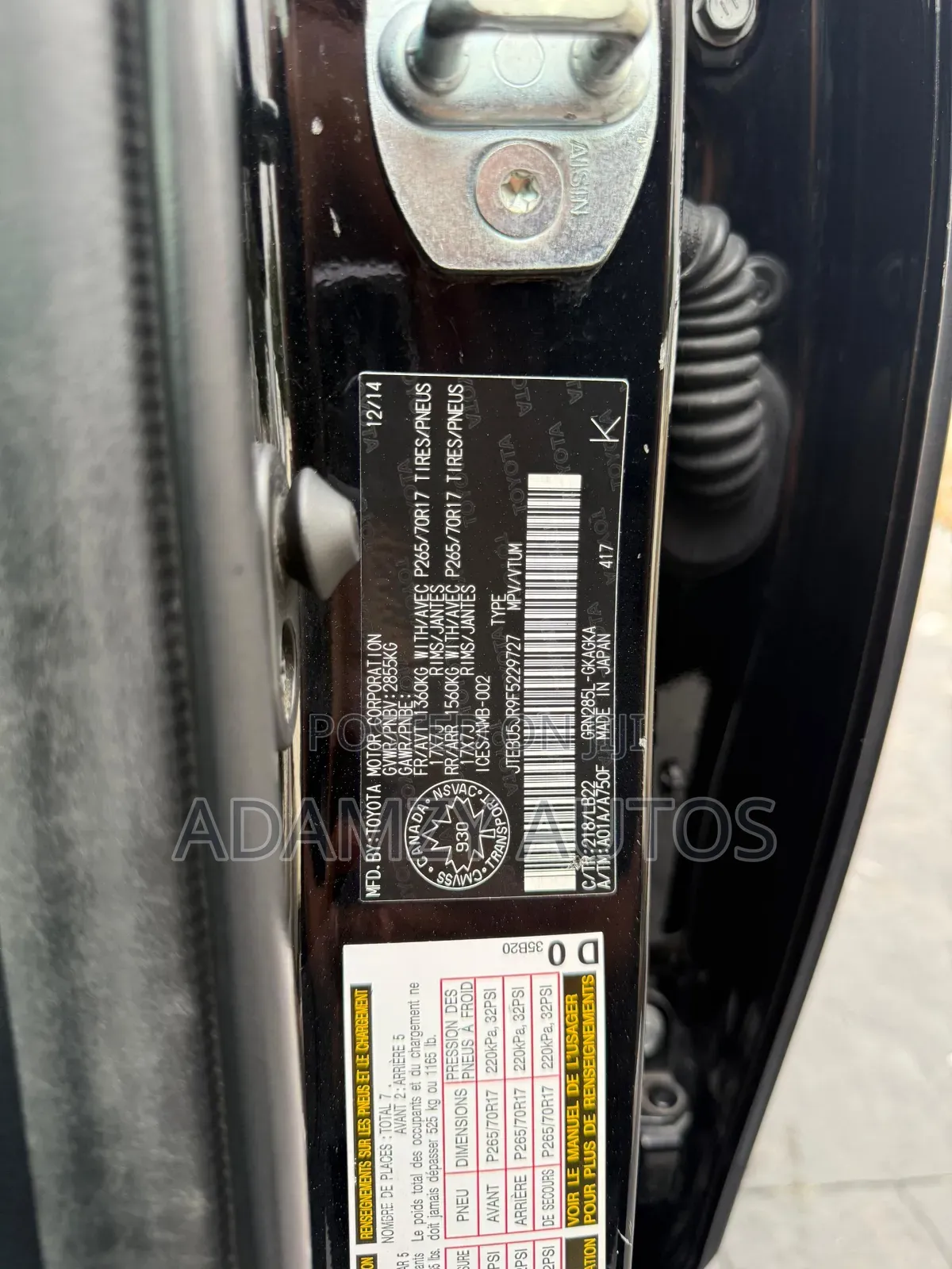 Toyota 4-Runner 2015 Black