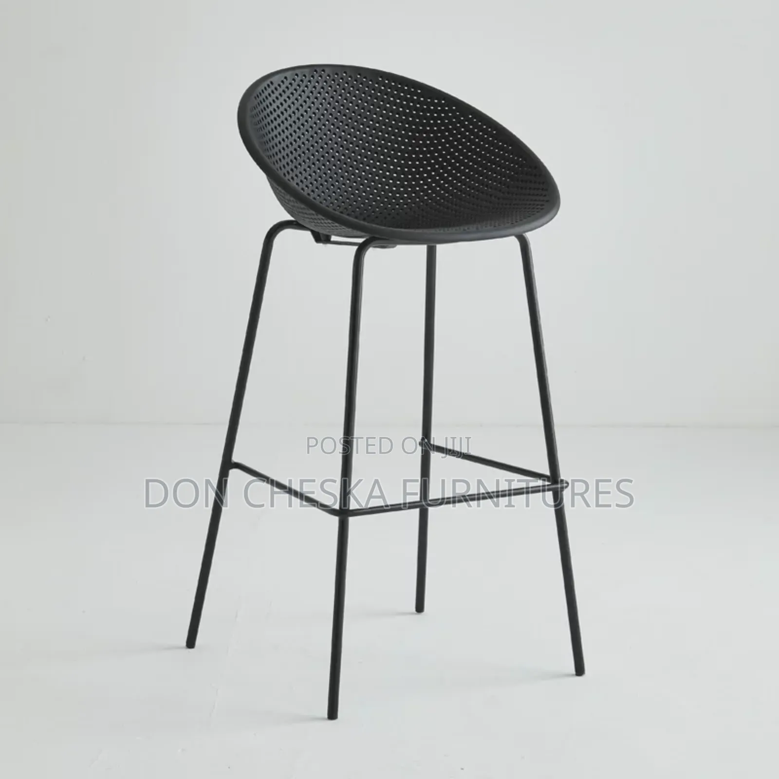 Bar Stool With Iron Leg