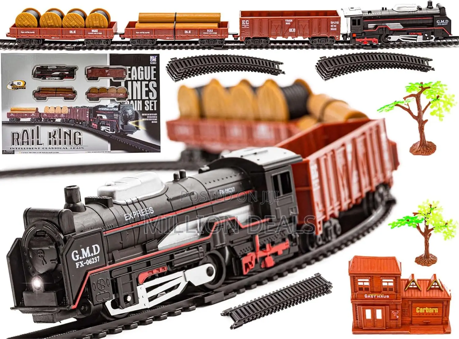 Electric Realistic Railway Rail King Express Train Kids Toy Ages 3+