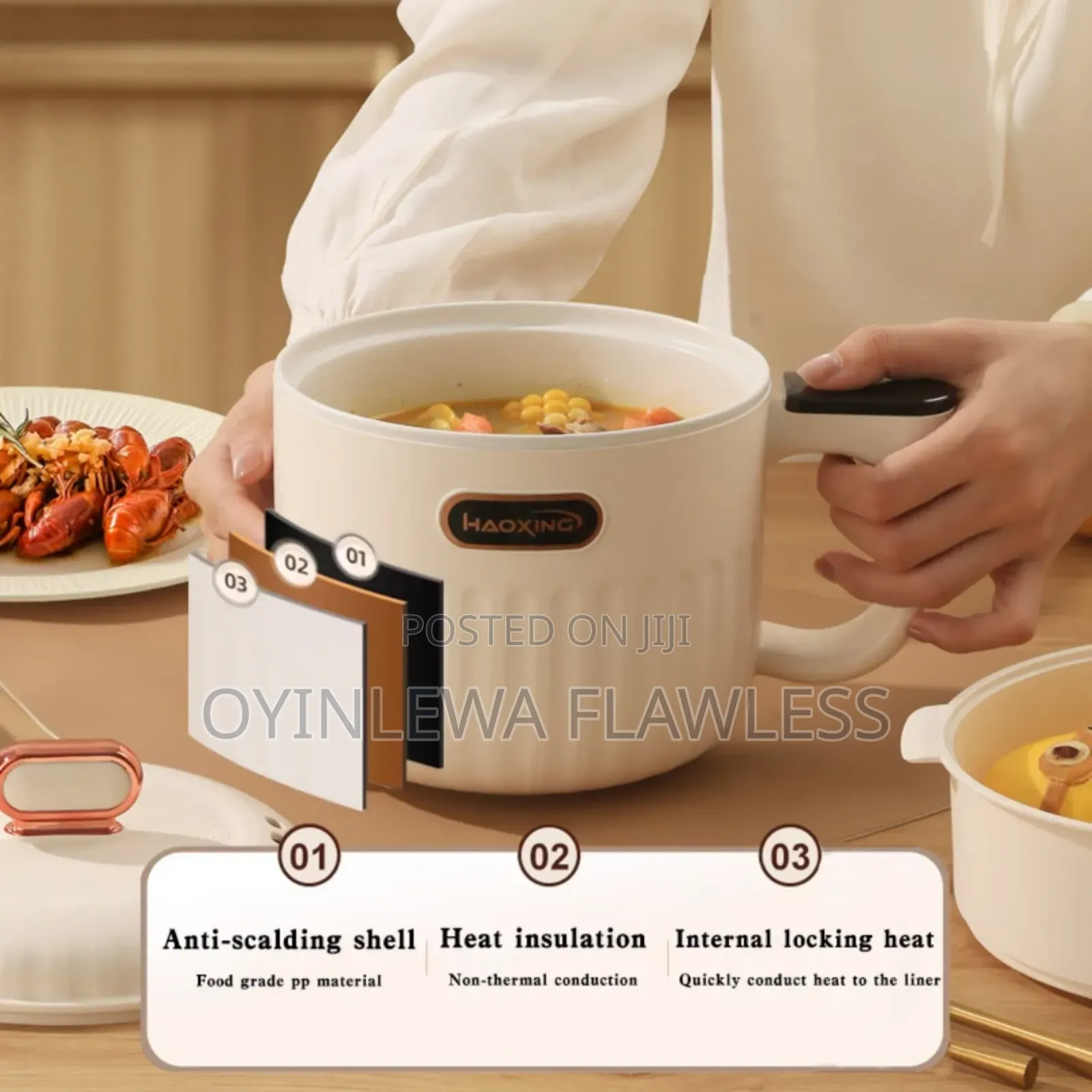 2l Multifunctional Mini Electric Cooking Frying Non-Stick Pot