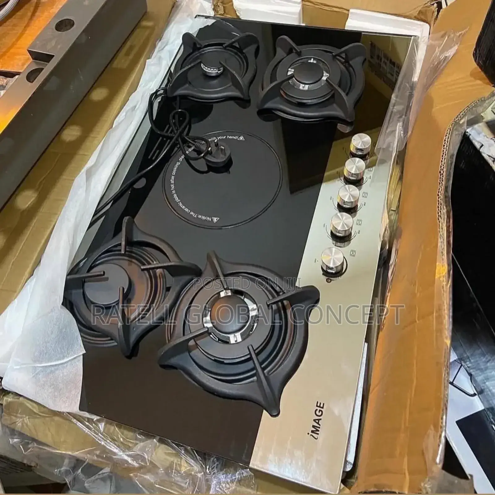 Image Built-in Gas Cooker (4 Gas Burner and 1 Electric Burner )