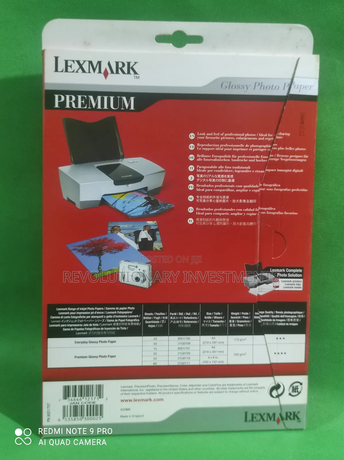 Lexmark Premium Glossy Photo Paper A4, 15 Sheets