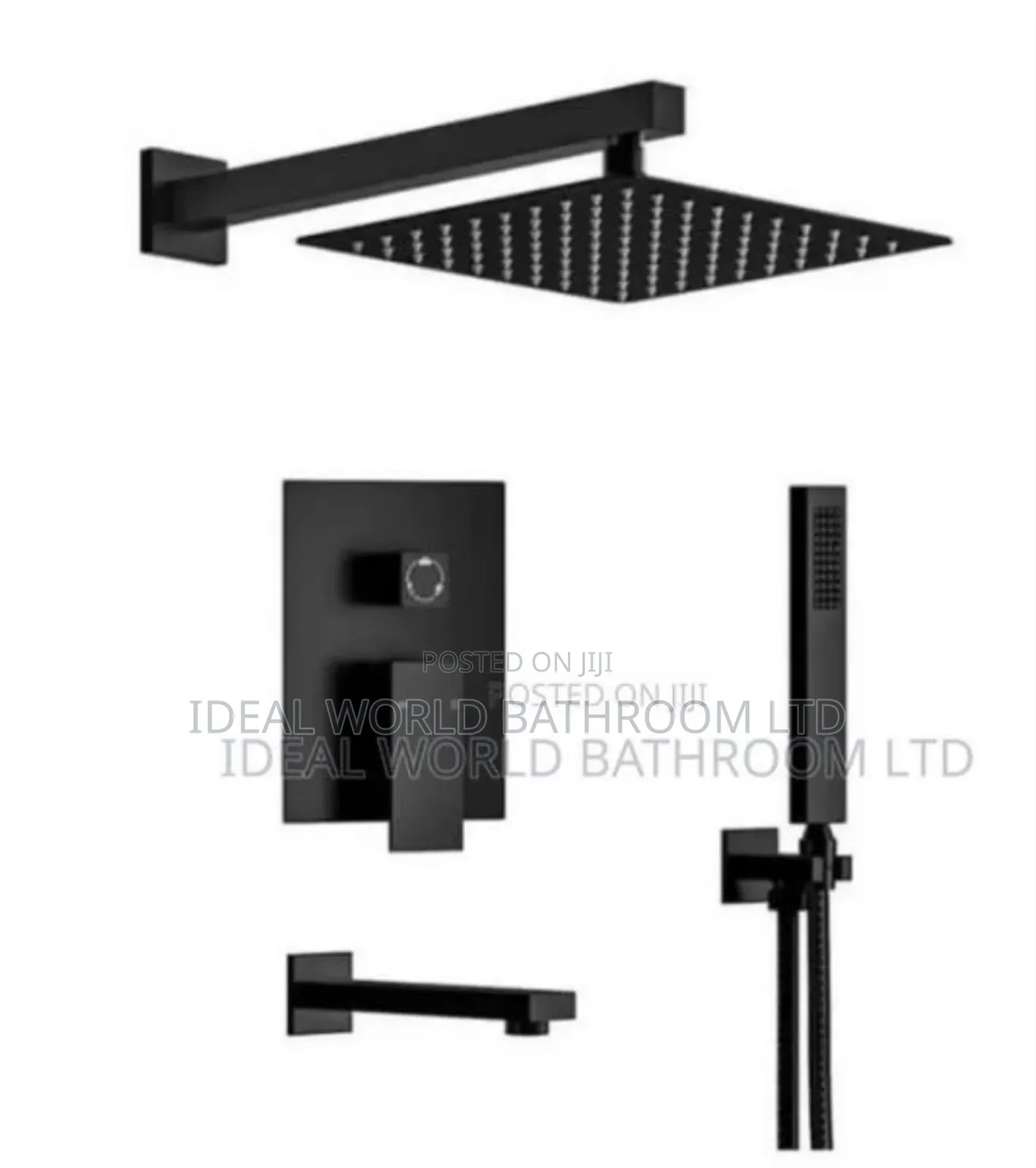 5 Ways Wall Conduit Shower Black