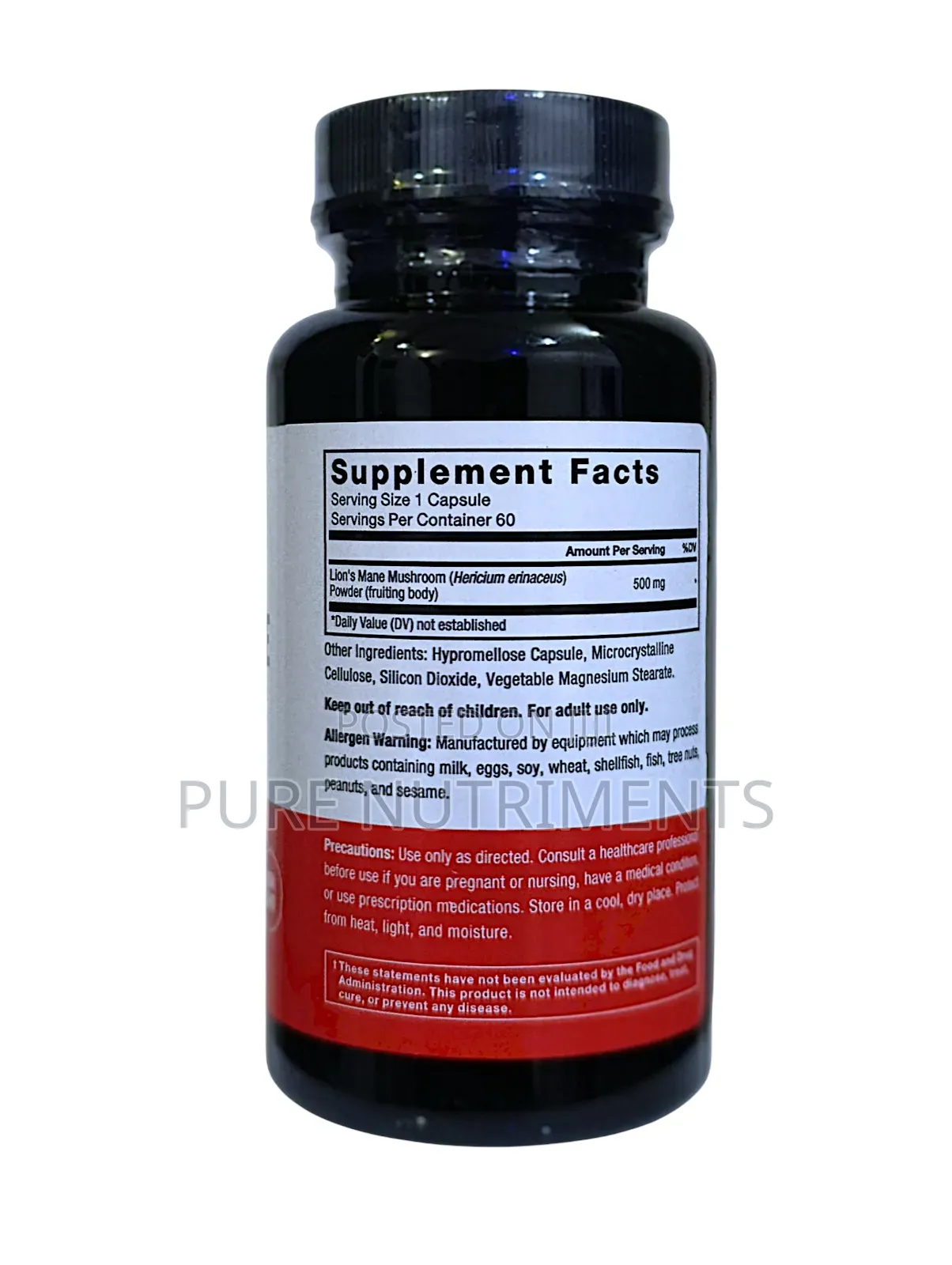 Force Factor Lion's Mane 500mg, 60 Capsules