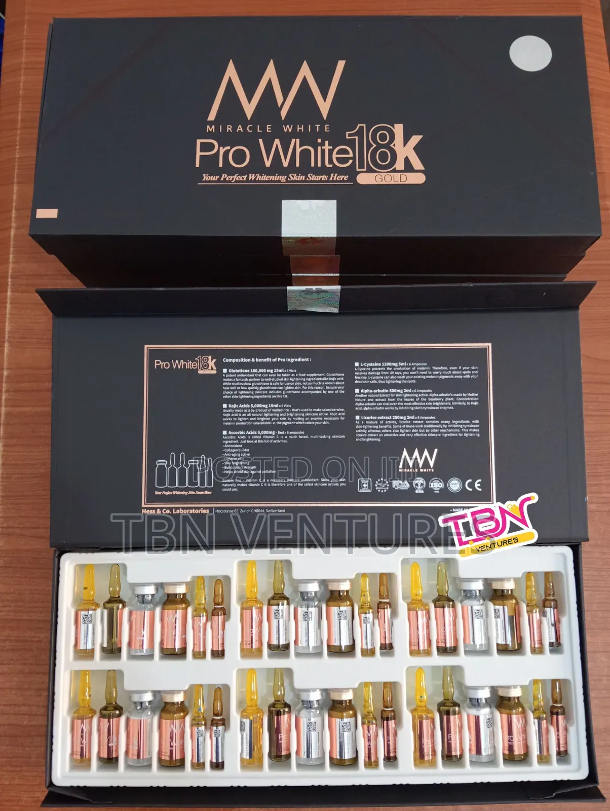 Miracle White Pro Gold Glutathione 180,000mg