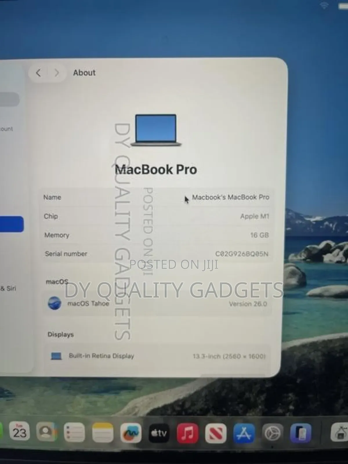 Laptop Apple MacBook Pro 2020 M1 16GB Apple M1 SSD 512GB