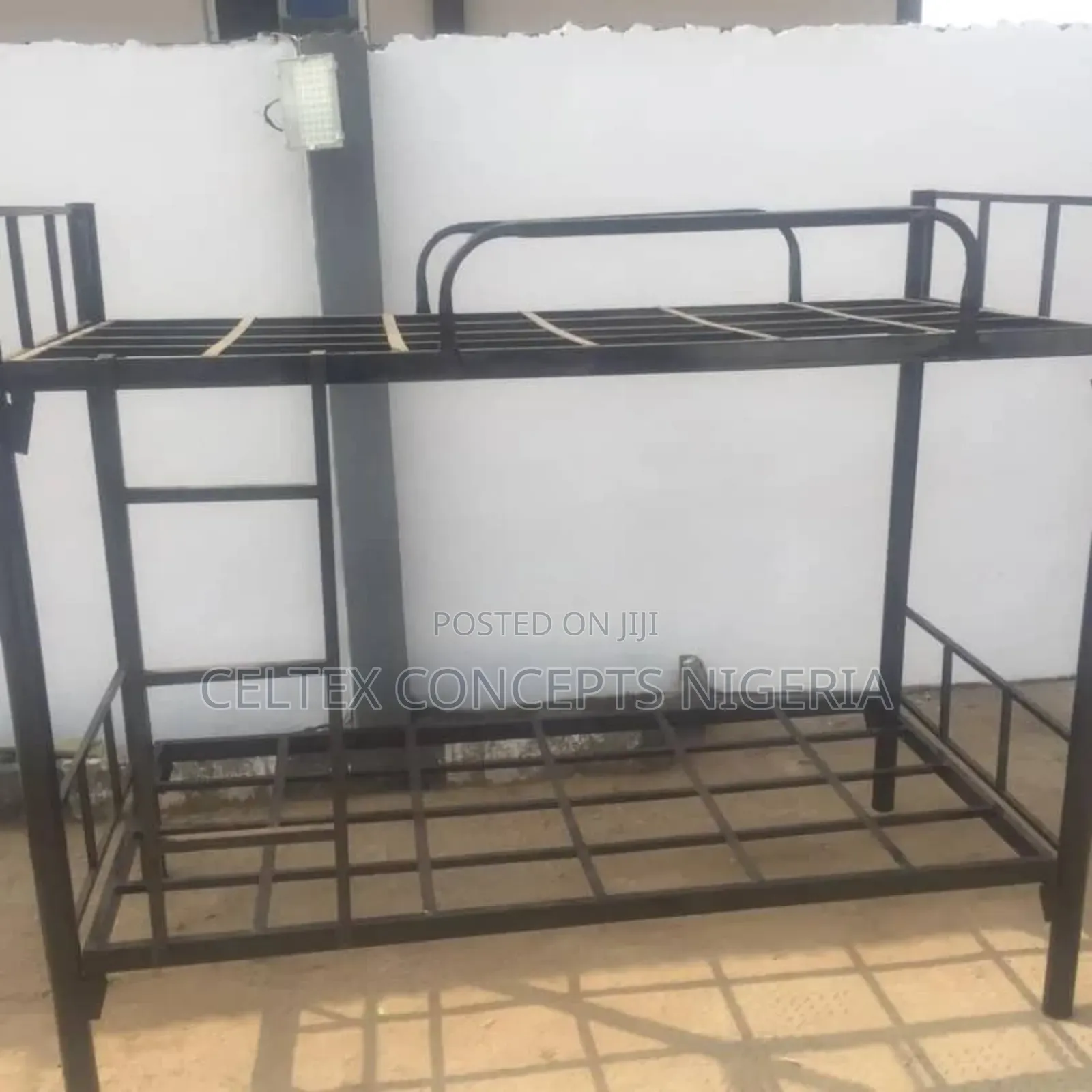 Double Bunk Bed With Safety Rails and Ladder