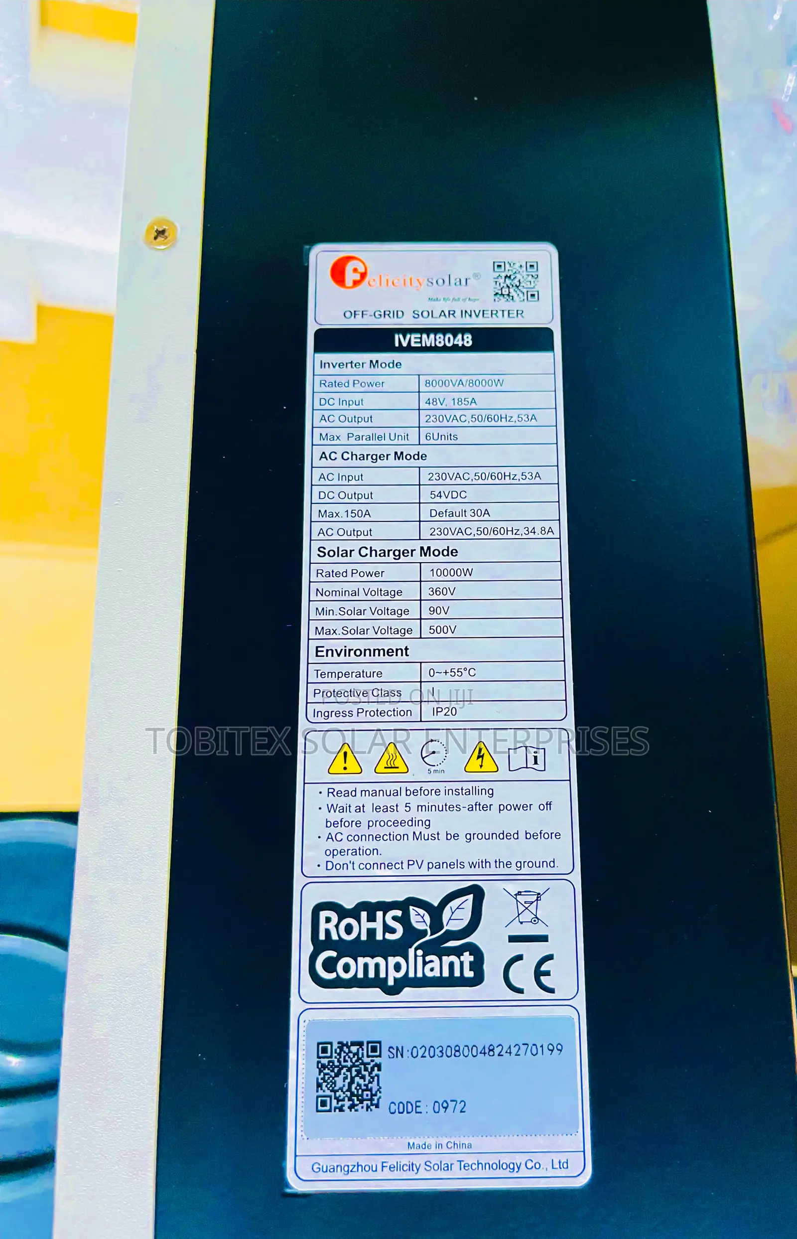 8kva Ivem Felicity Hybrid Inverter