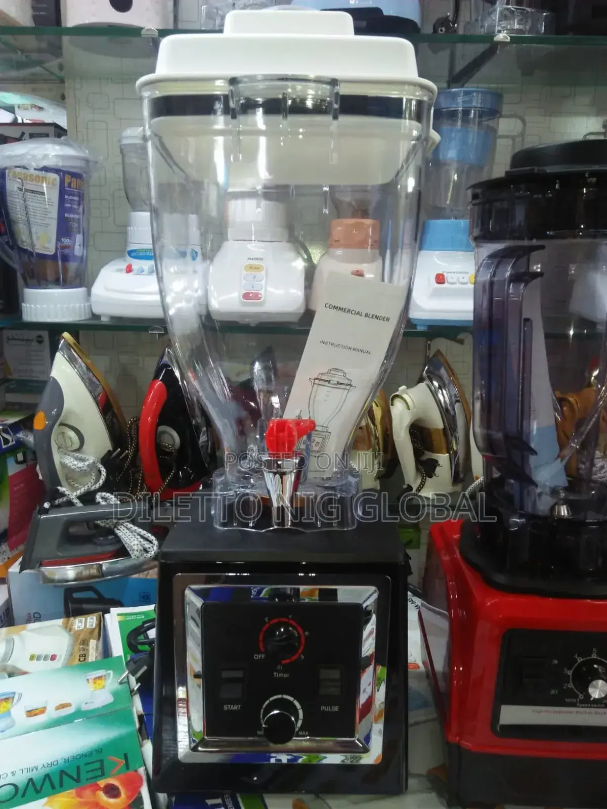 Commercial Blender 12l With Tap Heavy Duty Food Smoothie Blender