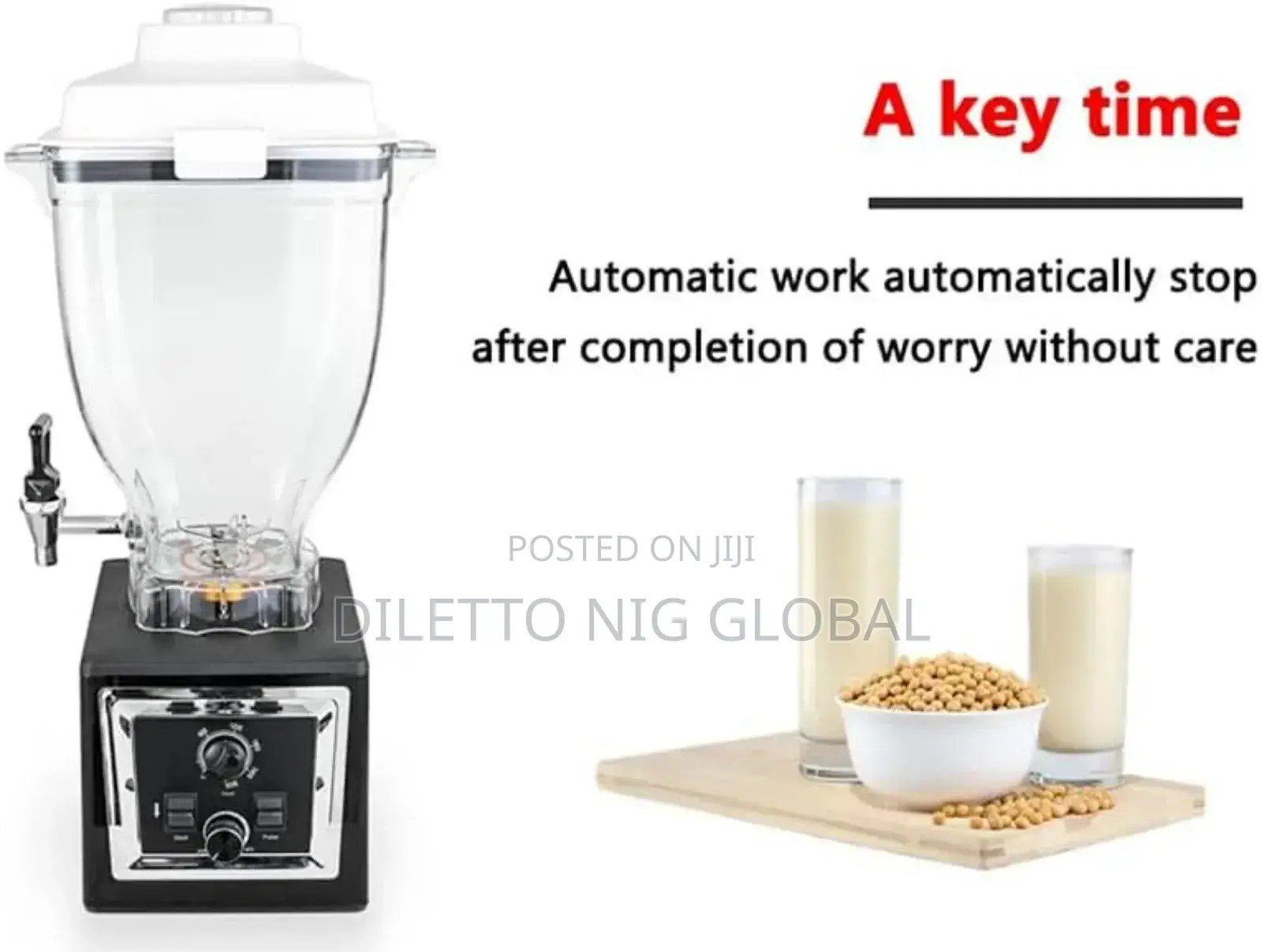 Commercial Blender 12l With Tap Heavy Duty Food Smoothie Blender