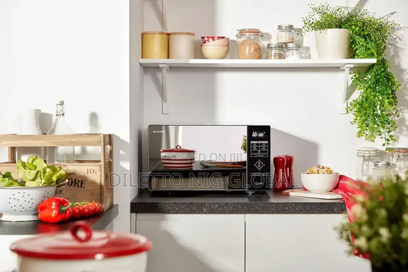 Sharp Rbs232tb 23 Litre Microwave - Black Glass