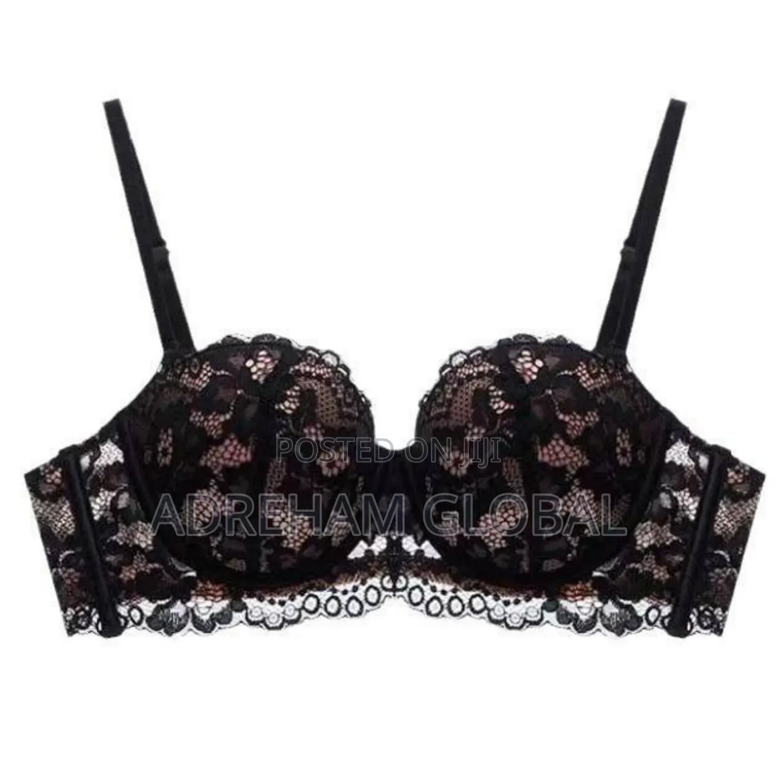 Campari Lacey Padded Push Up Bra Color:Black,White Red