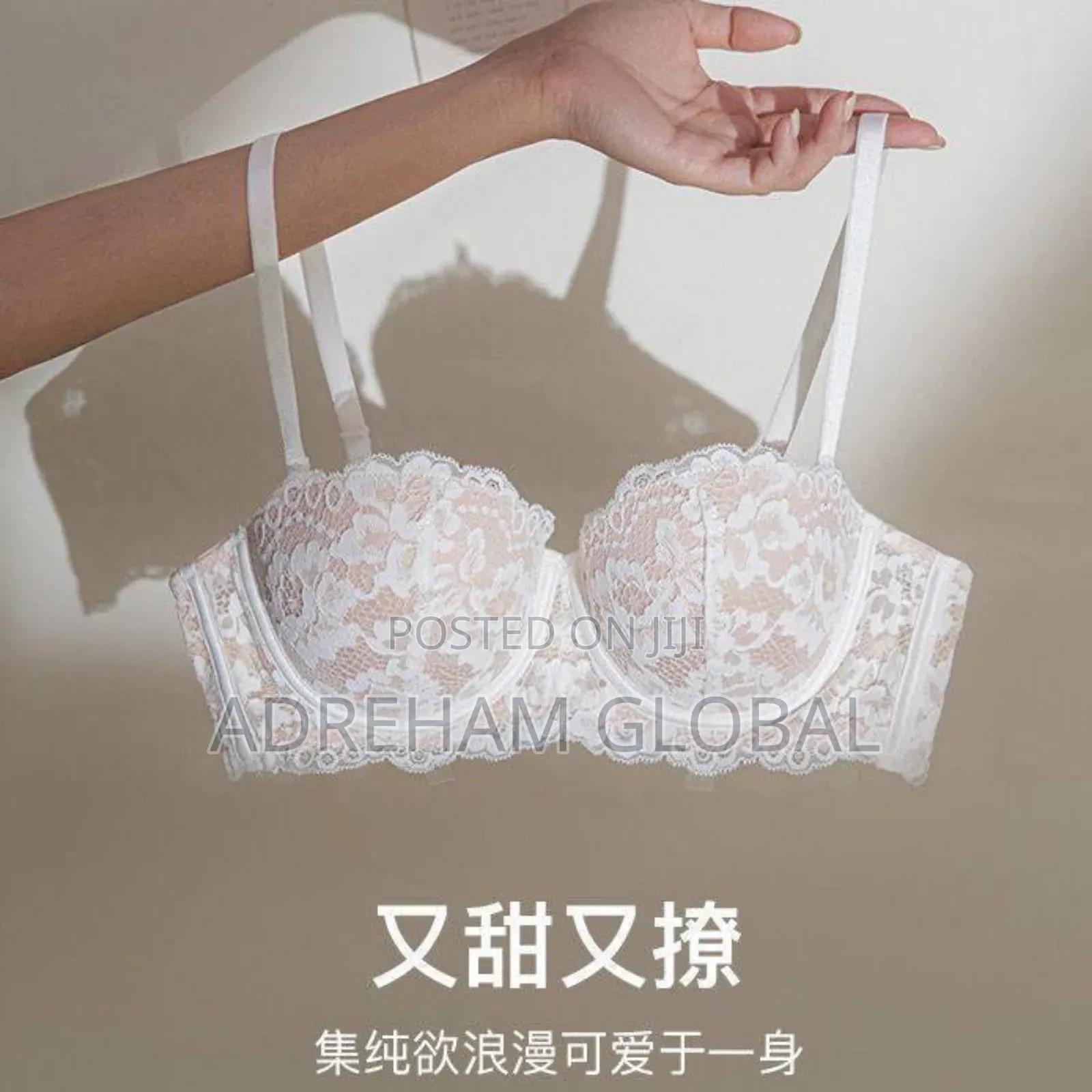 Campari Lacey Padded Push Up Bra Color:Black,White Red