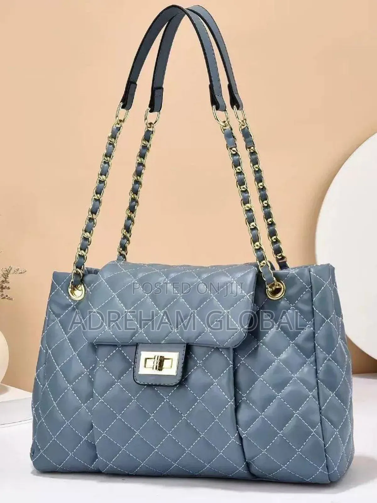 Sammy Classy Big Size Quality Leather Ladies Bag Color:Black,Blue,Pink