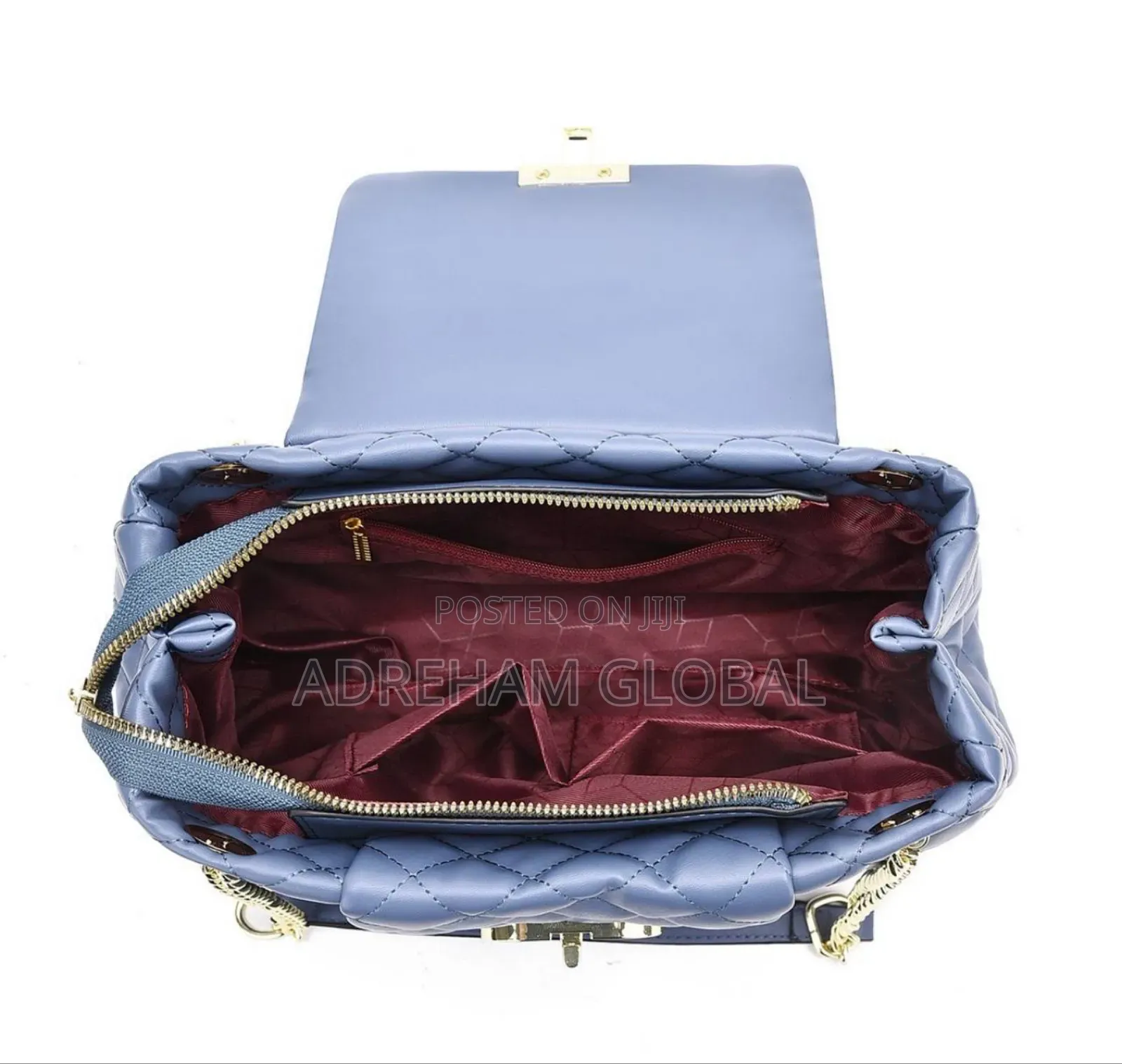Sammy Classy Big Size Quality Leather Ladies Bag Color:Black,Blue,Pink