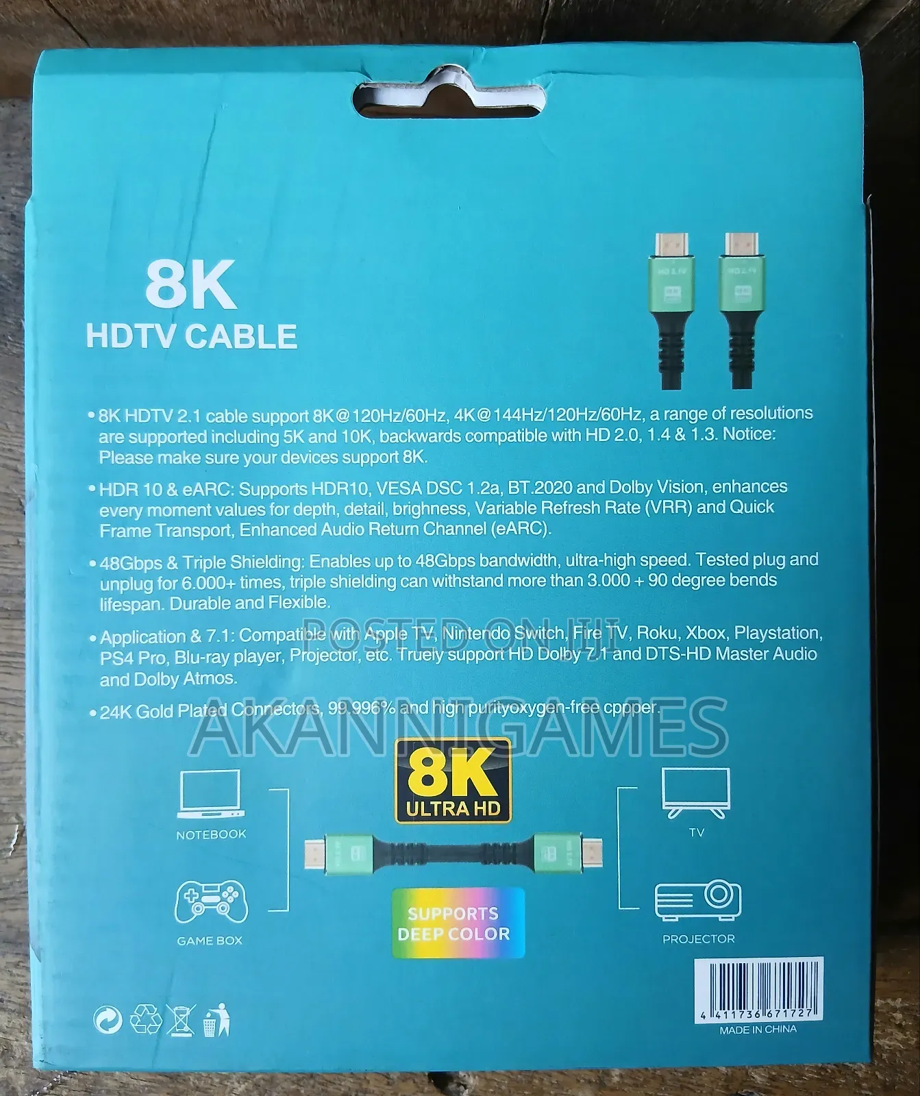 Eight K Hdmi Cable Ultra Hd 1.5m ( 2.1v - Premium )