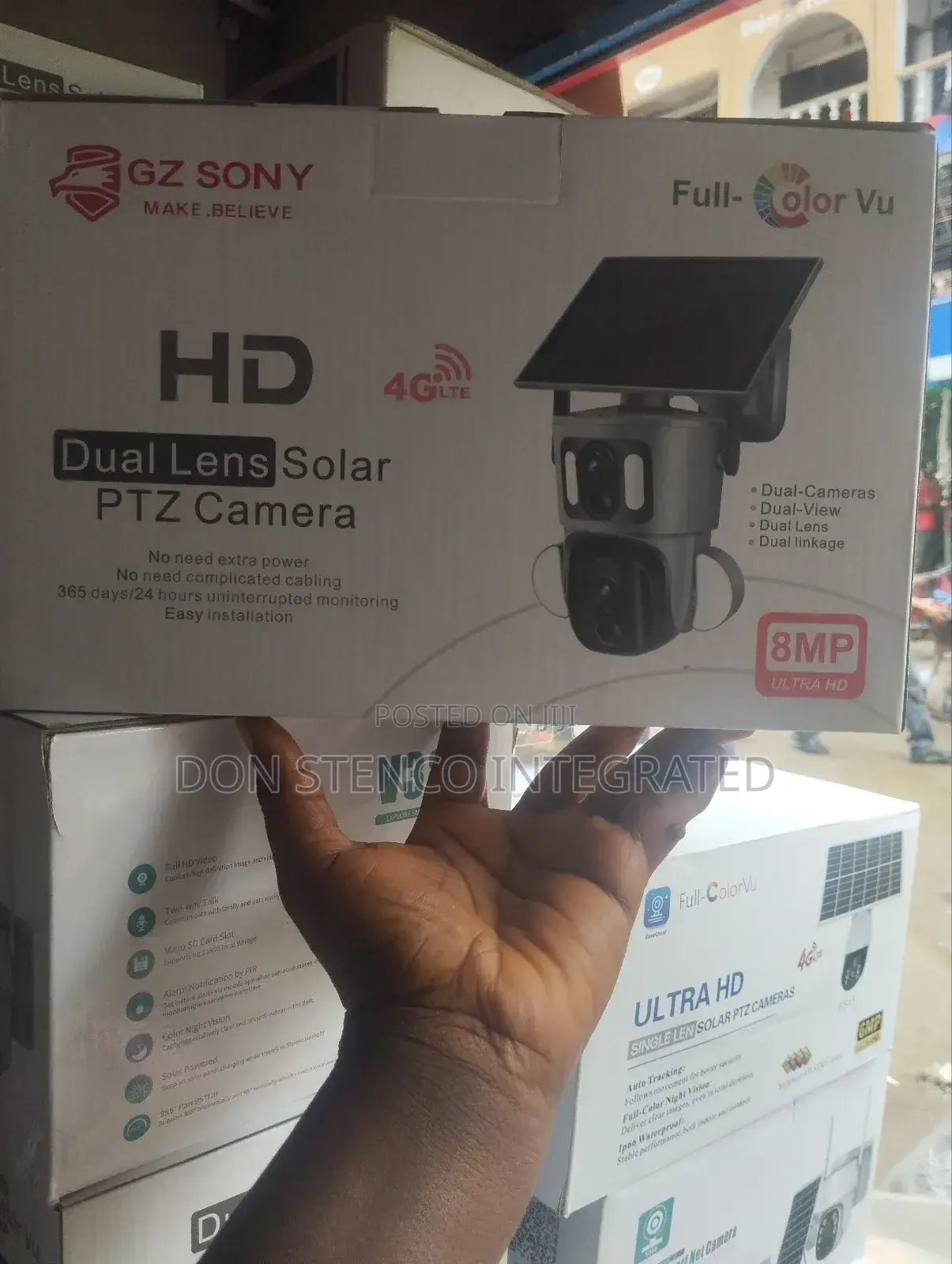 Hd Dual Lens PTZ Solar Camera 4g Lte