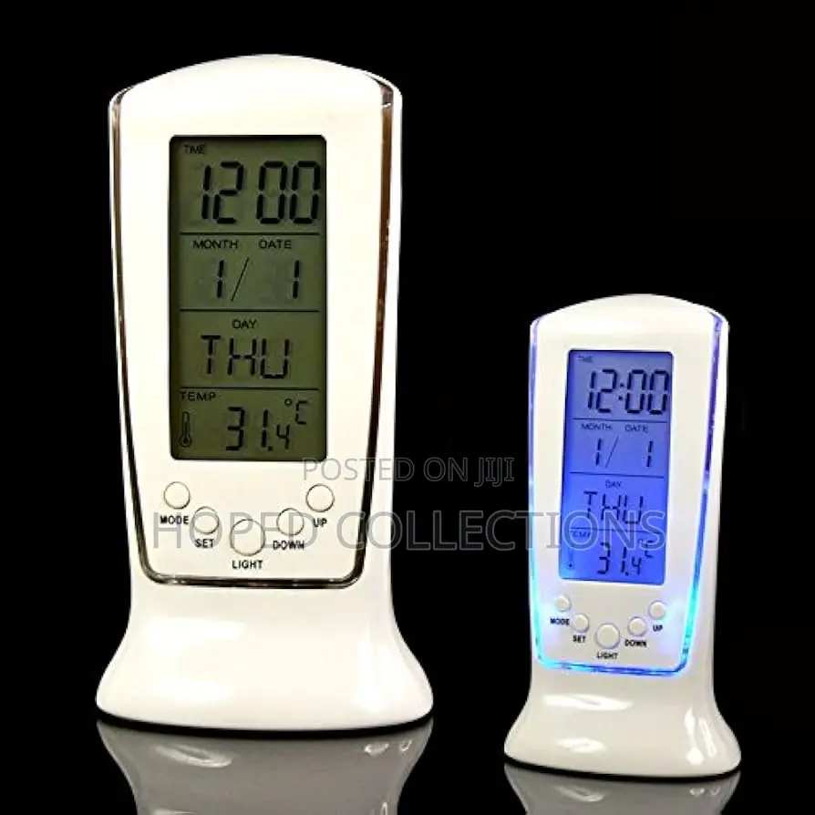 Digital Calendar Temp Alarm Clock