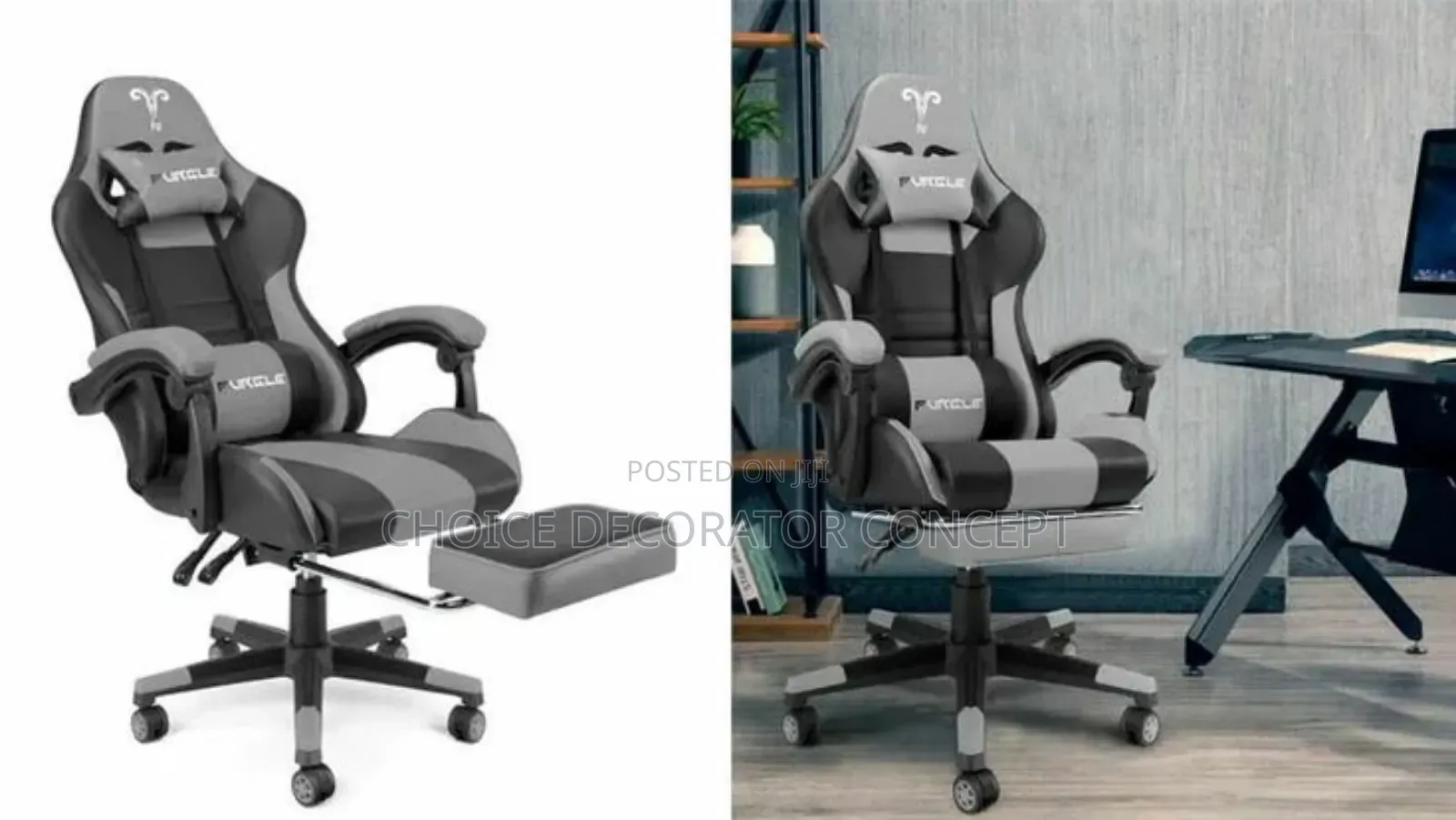 Gray and Black Gaming Chair Pro Series