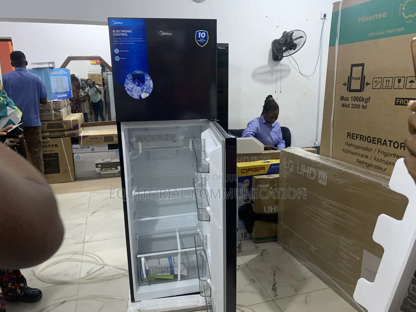 Midea Double Door Fridge With Multi Air Flow