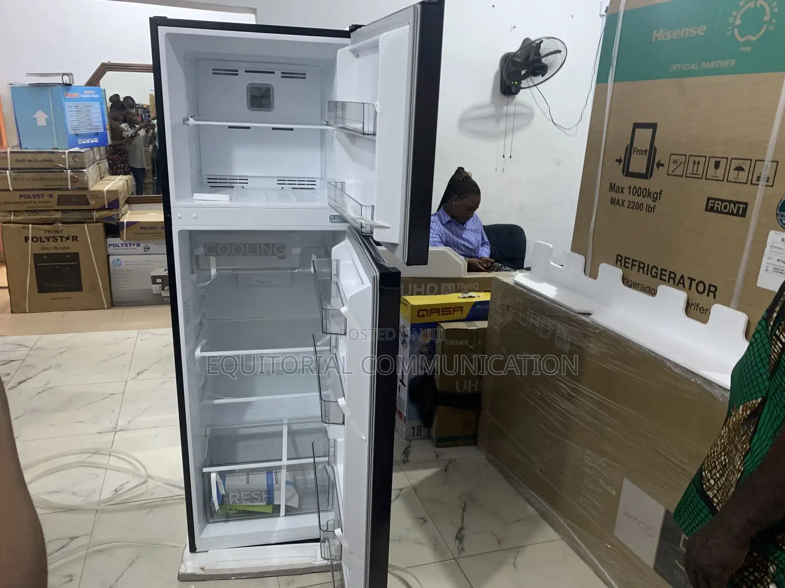 Midea Double Door Fridge With Humidity Control Crisper
