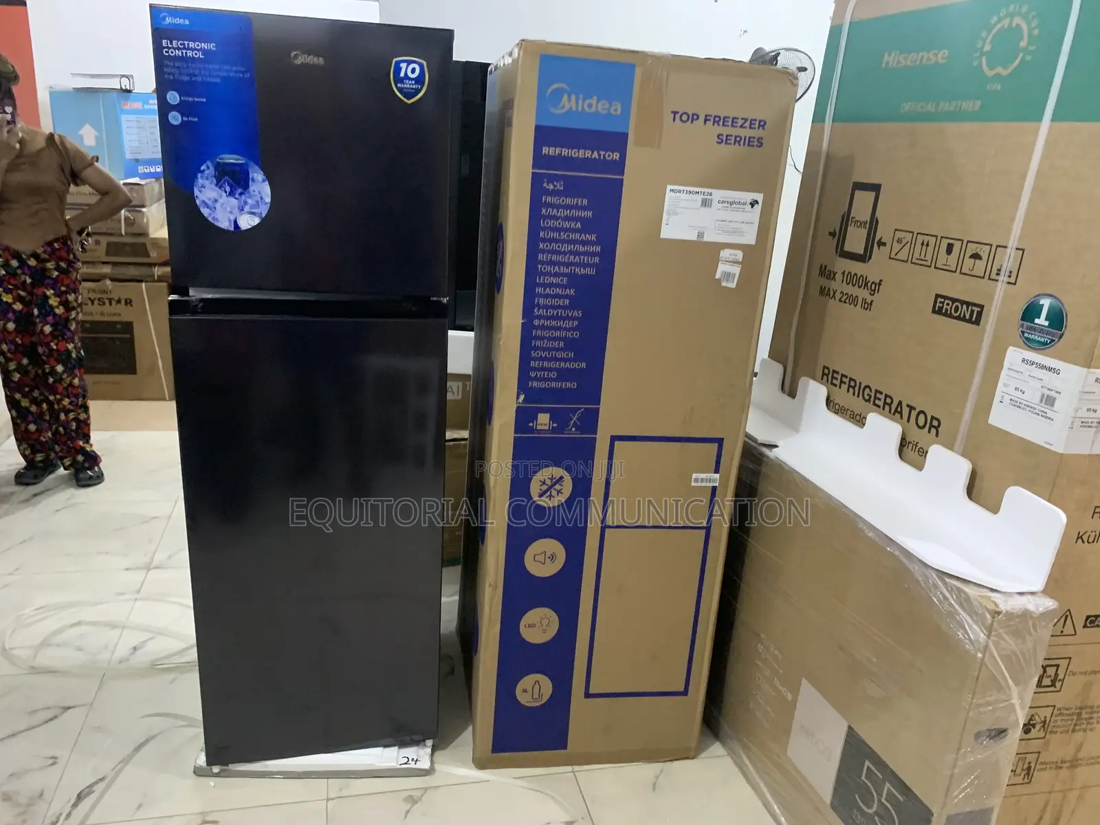 Midea 266l Fridge With Led Lighting Smart Tech