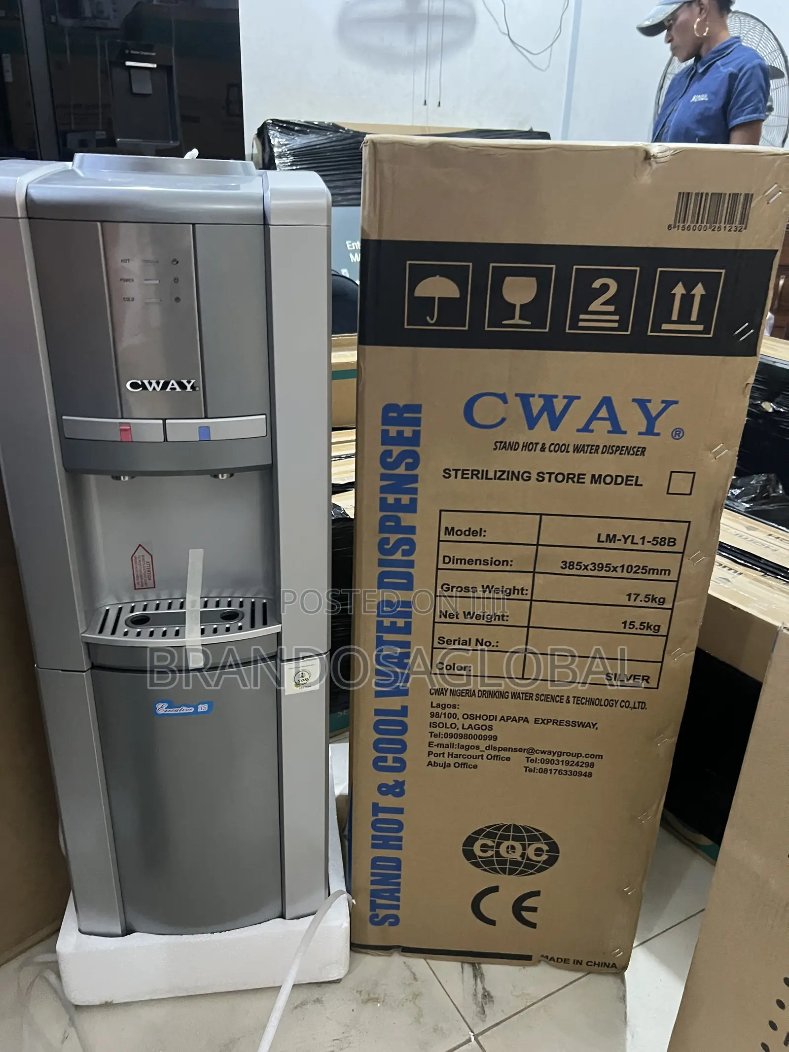 Cway Lm-Yl1-58b Standing Water Dispenser – Hot Cold