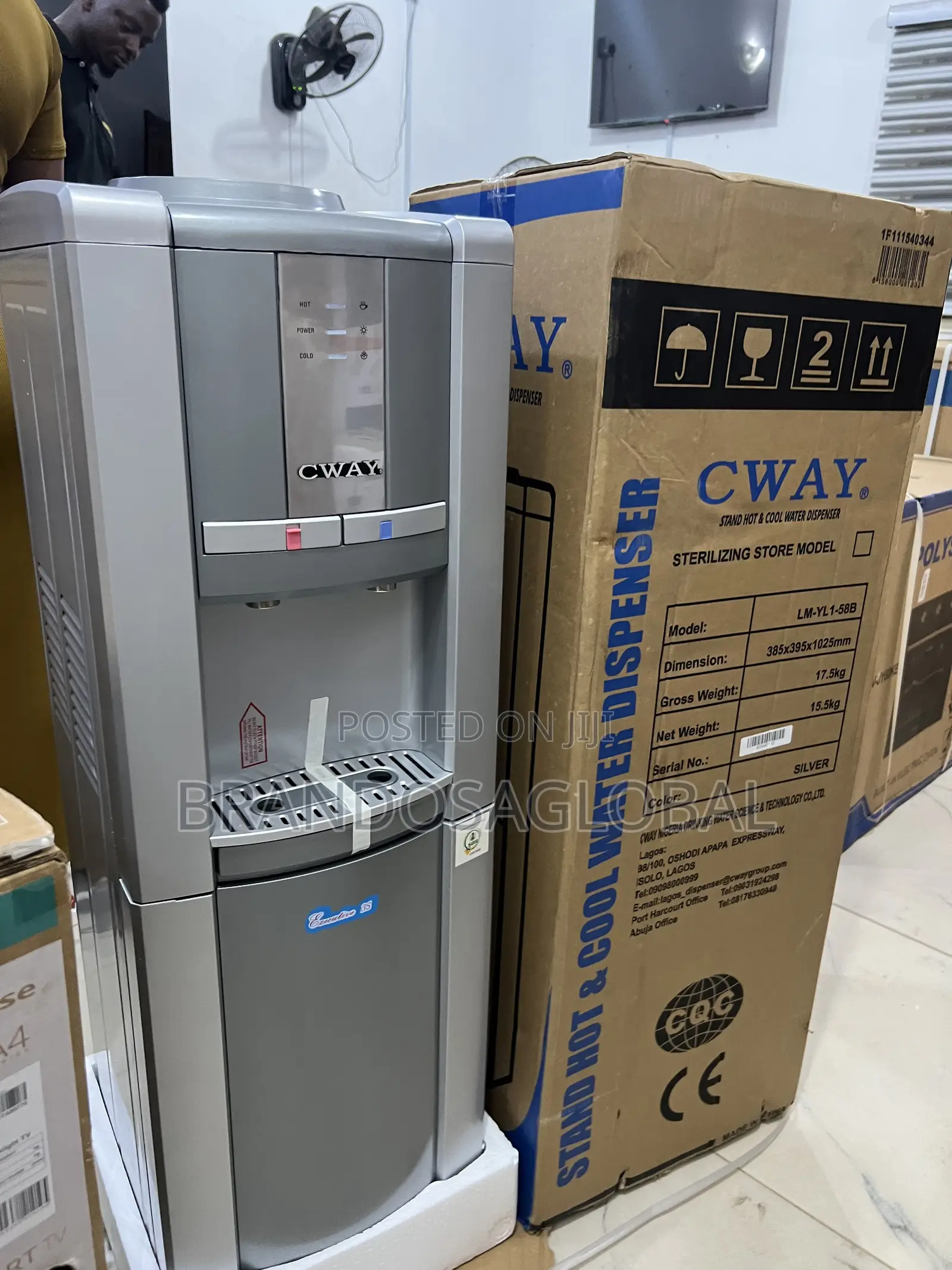 Cway Lm-Yl1-58b Water Dispenser With Refrigerator Cabinet