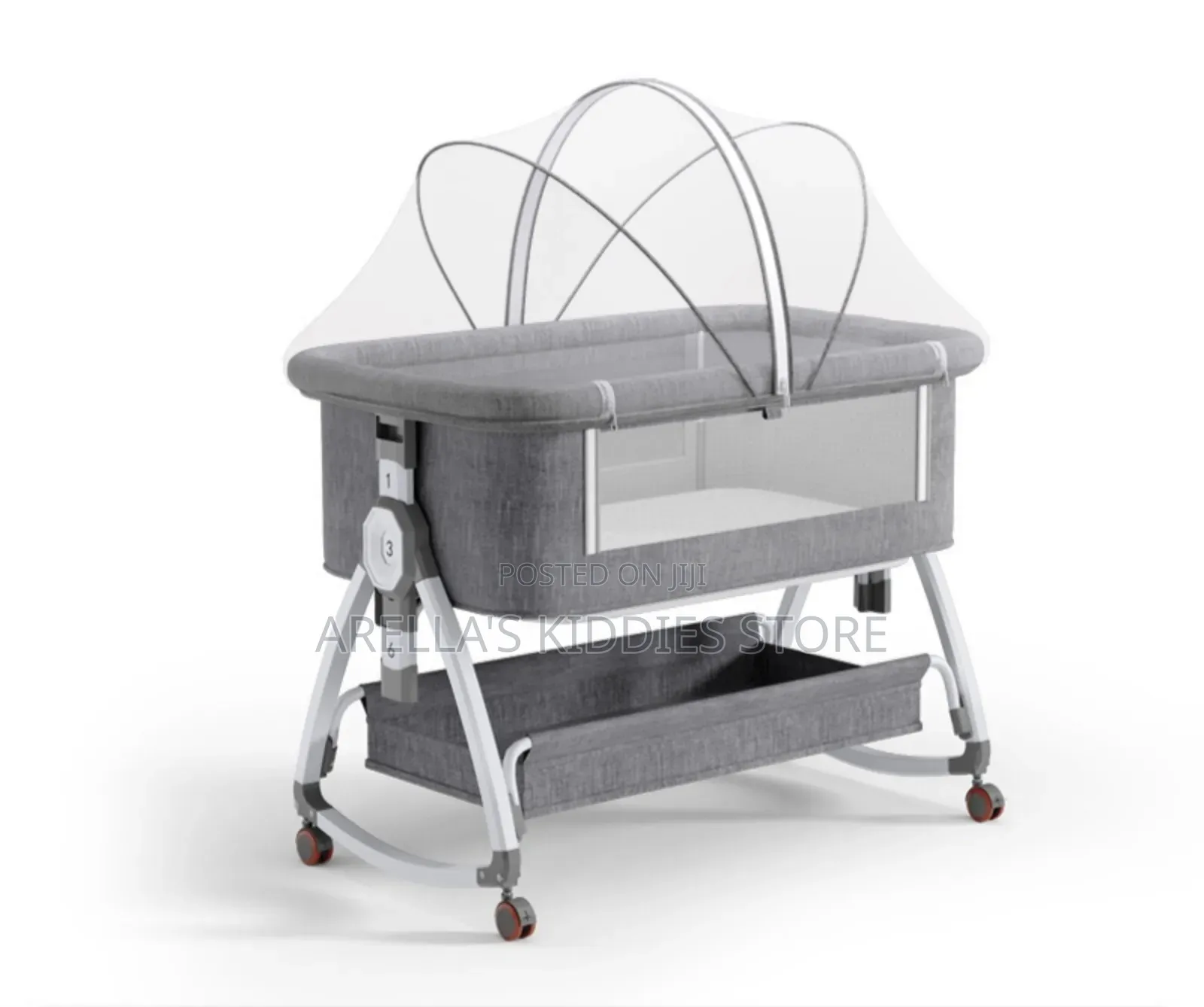 6-in 1 Baby Bedside Cot,Crib,Cradle, Portable Bassinet With Wheels