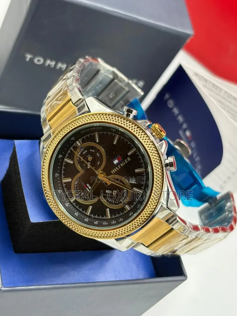 Tommy Hilfiger Quality Men Chain Strap Wristwatch
