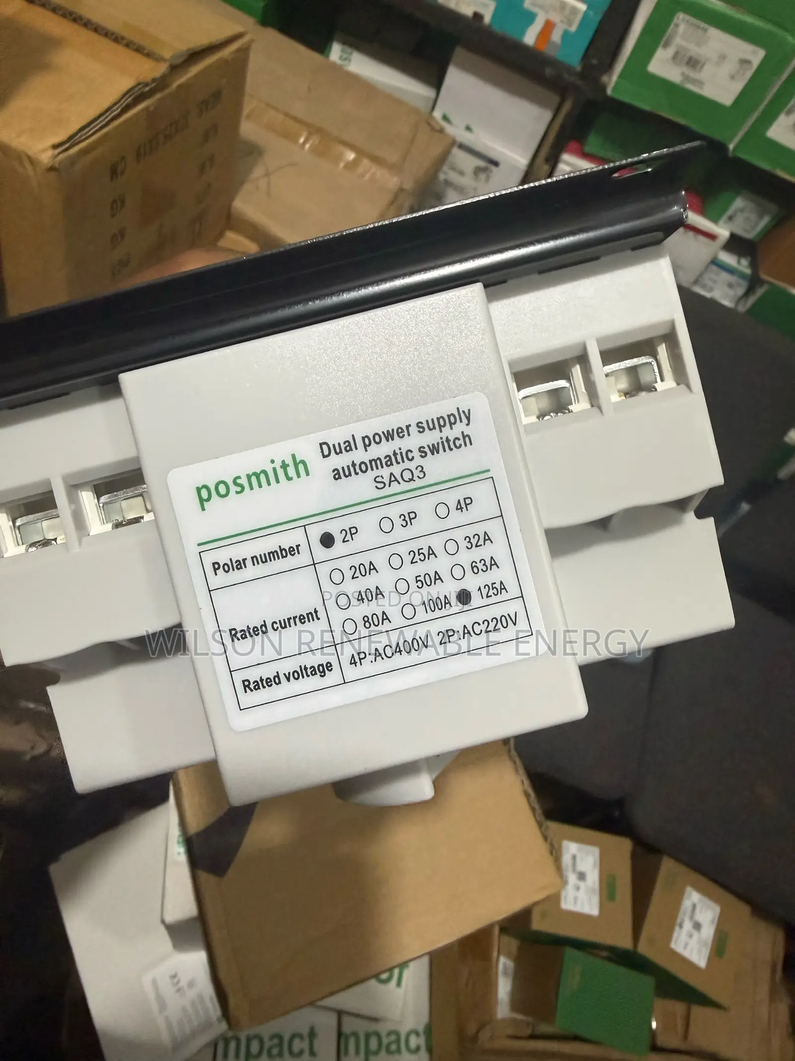 125a 2p Posmith Automatic Charge Over Switch