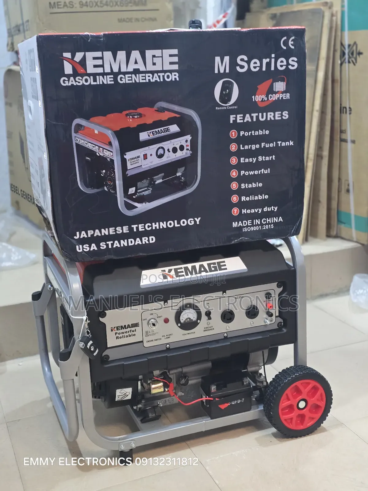 Come And Buy Kemage Remote Control Petrol Generator 4.5kva Copper Coil