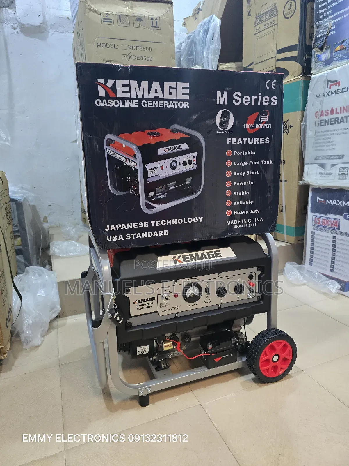 (4.5kva)Kemage Remote Control Petrol Generator Copper Coil