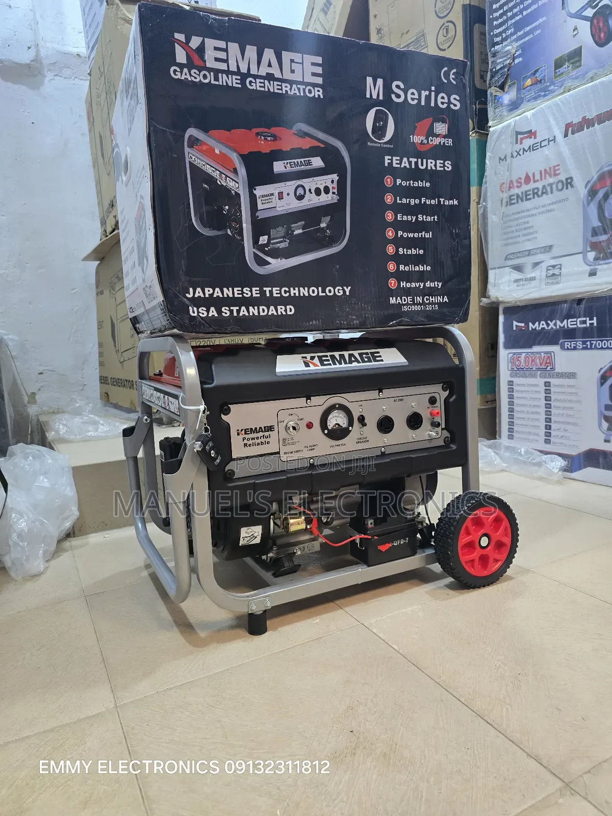 A Brand New Kemage Remote Control Petrol Generator 4.5kva Copper Coil