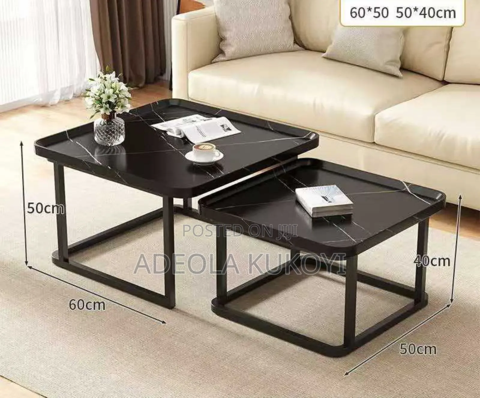 2 in 1 Glass Center Table