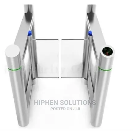 Slim Wing Access Control Barriers Toughened Glass