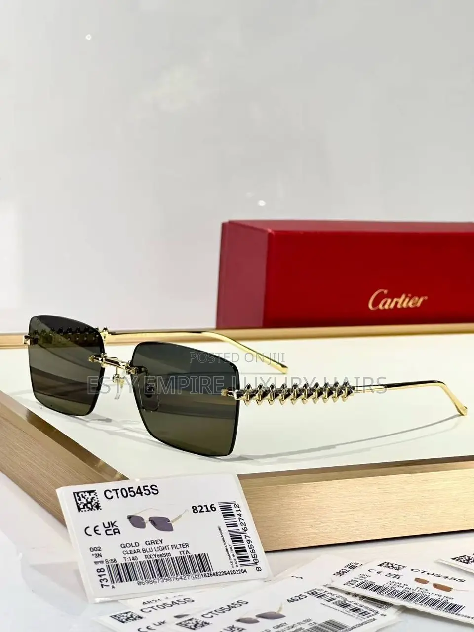 High Quality Luxury Cartier Rim-Less Eyeglasses